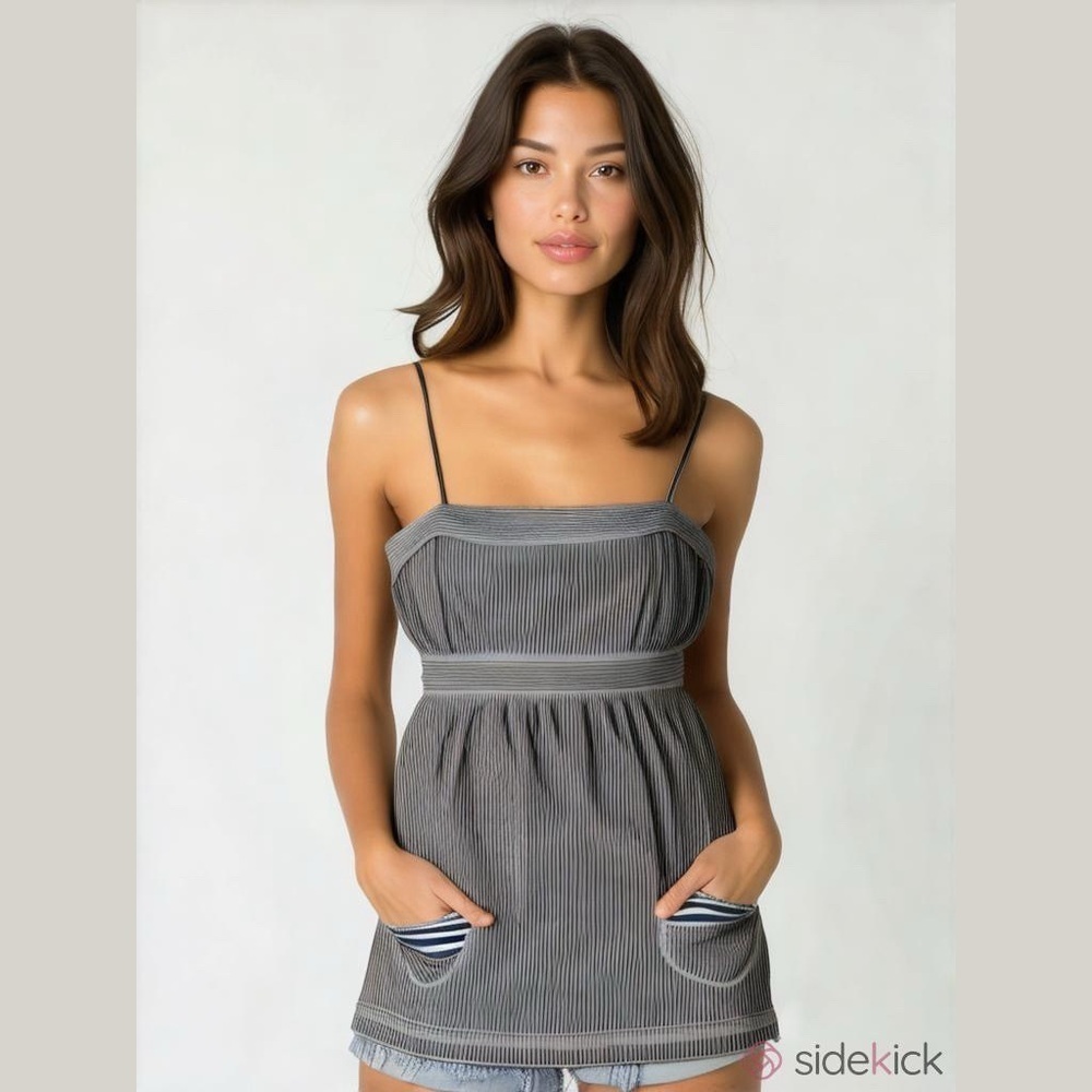 ABERCROMBIE & FITCH Babydoll Vintage Cami Camisole Tank Top Size Medium